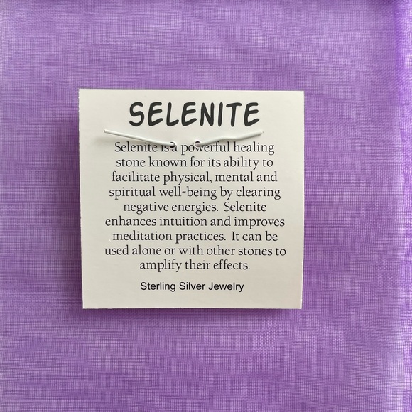 Selenite Sterling Silver Pendant ✨ - Picture 5 of 5